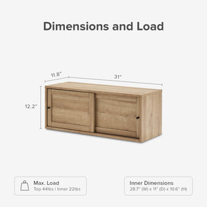 Floating TV Shelf with Wall-Mounted Display & Storage Shelves