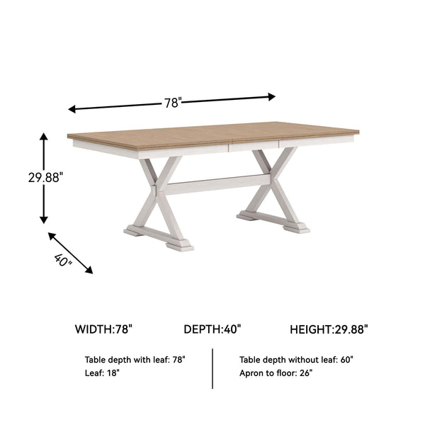 Butterfly Extension Dining Table with Self-Storing Leaf
