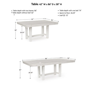 Extendable Farmhouse Dining Table with Removable Leaves – Seats 8