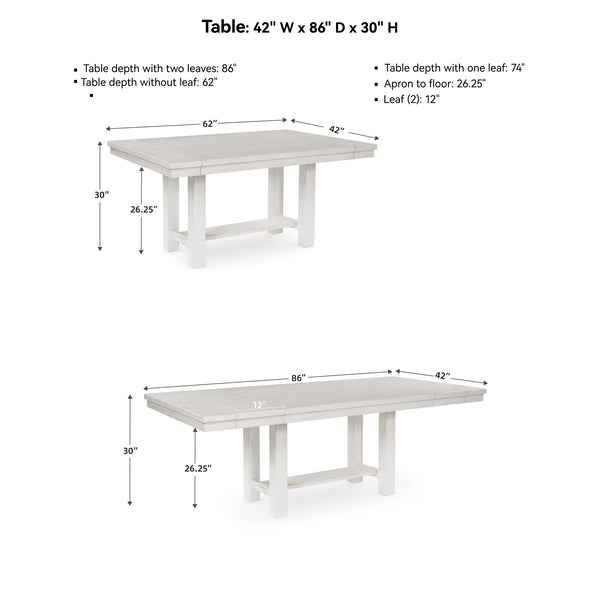 Extendable Farmhouse Dining Table with Removable Leaves – Seats 8