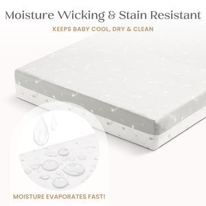 Breathable 2-Stage Crib & Toddler Mattress | Waterproof, Machine Washable