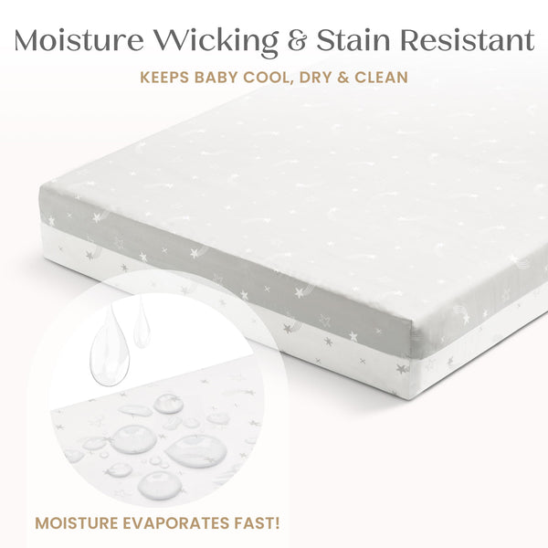 Breathable 2-Stage Crib & Toddler Mattress | Waterproof, Machine Washable