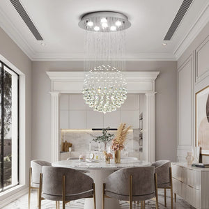 K9 Crystal Raindrop Chandelier – Modern LED Ceiling Light