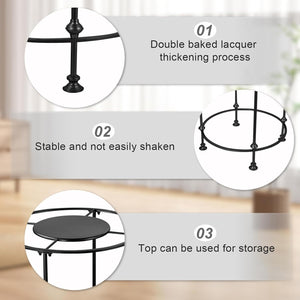 Round Garment Rack with Top Shelf