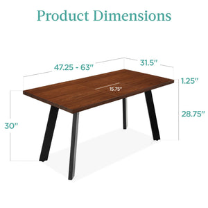 Extendable Dining Table 47–63 Inch