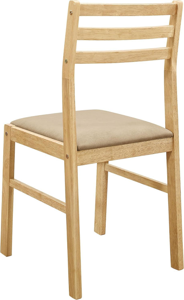 3-Piece Drop Leaf Dining Set with Cushioned Chairs
