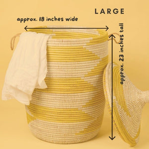 Large Wicker Storage Basket with Removable Lid
