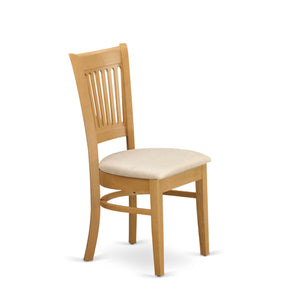 7-Piece Oval Dining Table Set with Butterfly Leaf & 6 Upholstered Chairs