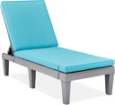 Outdoor Chaise Lounge Chair with Adjustable Backrest & Cushion