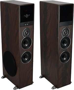 Powered Home Theater Tower Speaker System with Karaoke & Bluetooth