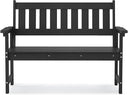 HDPS Outdoor Bench with Ergonomic Backrest, 2-Person