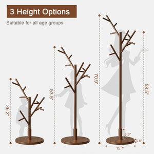 Freestanding Coat Rack with 12 Hooks