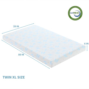 Memory Foam Mattress with Cooling Cover & CertiPUR-US Certified