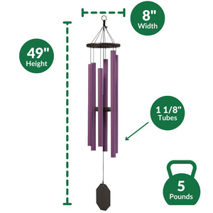 Canterbury Bells Wind Chime – Purple, 49"