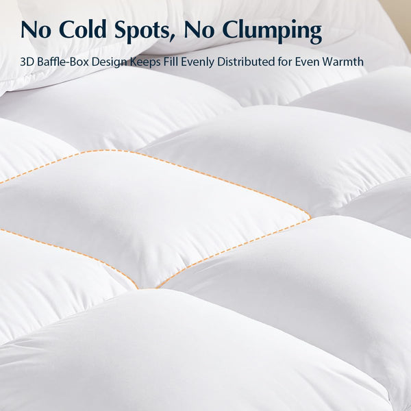 Goose Down Fiber Comforter – 420TC Cotton Shell, All-Season