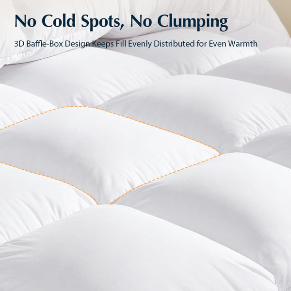 Goose Down Fiber Comforter – 420TC Cotton Shell, All-Season