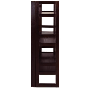 3-Shelf Folding Solid Wood Bookcase