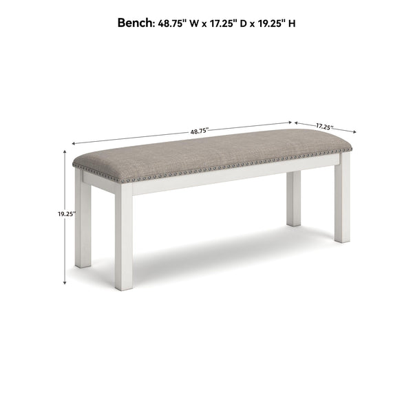 48 Inch Upholstered Dining Bench with Nailhead Trim