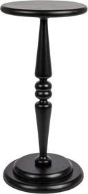 Creative Co-Op Bishop Pedestal Cocktail Side Table, Dark Chestnut