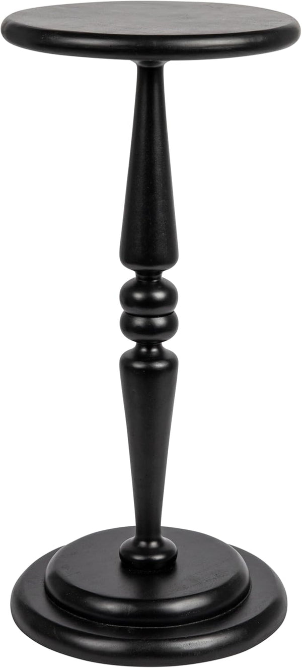 Creative Co-Op Bishop Pedestal Cocktail Side Table, Dark Chestnut
