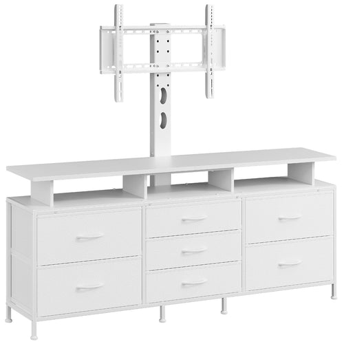 63" TV Stand with Adjustable Mount & 7 Drawers