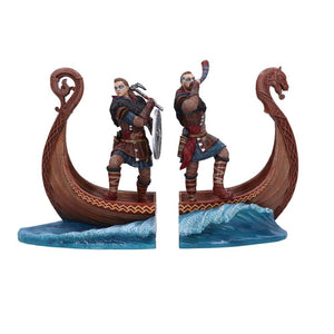 Viking Warrior Decorative Bookends – Dark Brown, 31cm