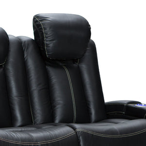 Power Reclining Home Theater Sofa – Italian Leather
