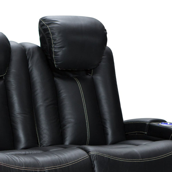 Power Reclining Home Theater Sofa – Italian Leather