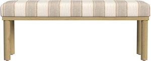 Upholstered Accent Bench with Wood Legs