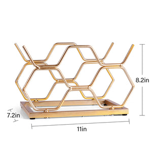 Countertop Wine Rack – 5 Bottle Metal Wine Holder Stand