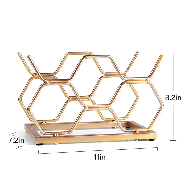 Countertop Wine Rack – 5 Bottle Metal Wine Holder Stand