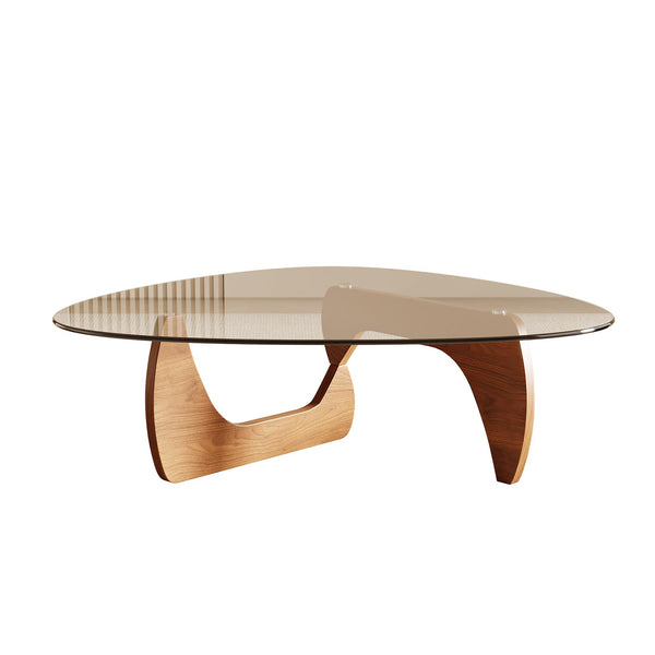 Triangle Glass Top Coffee Table