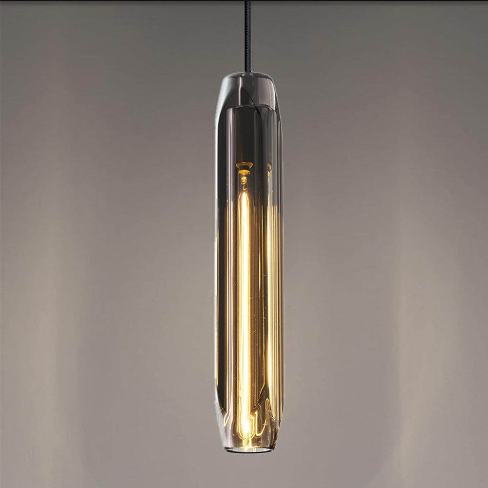 Smoke Gray Crystal Pendant Light for Kitchen Island