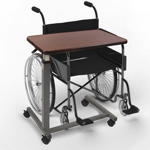 Pneumatic Adjustable Overbed Table with Wheels