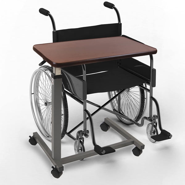 Pneumatic Adjustable Overbed Table with Wheels