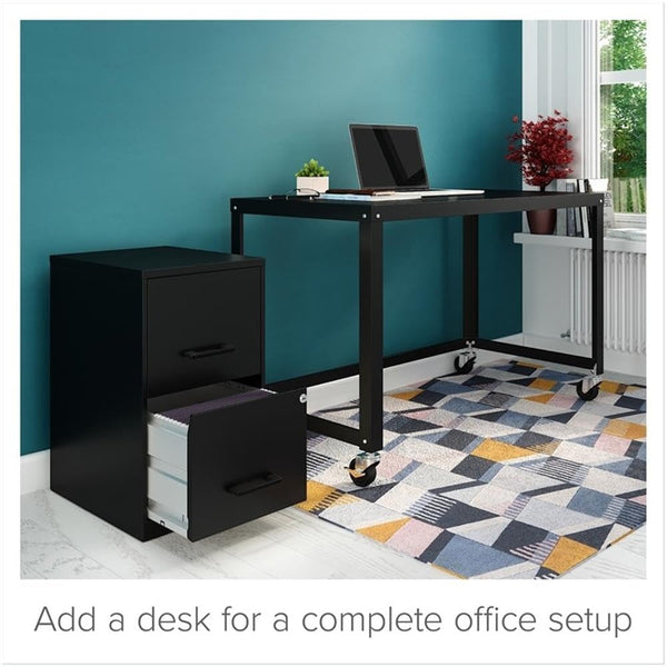 2-Drawer Vertical Metal Filing Cabinet – Lockable, Pre-Assembled, Letter Size