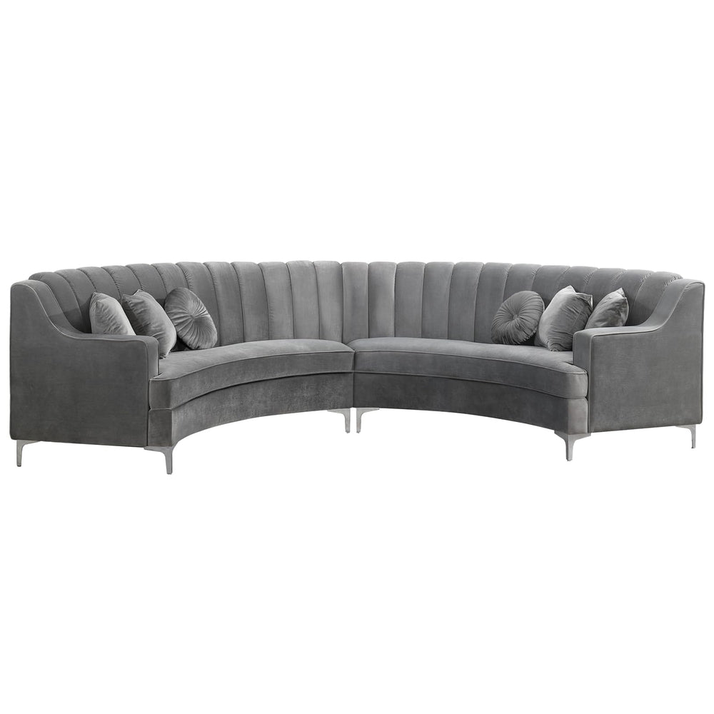 141.34" Oversized L-Shaped Curved Sectional Sofa