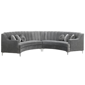 141.34" Oversized L-Shaped Curved Sectional Sofa
