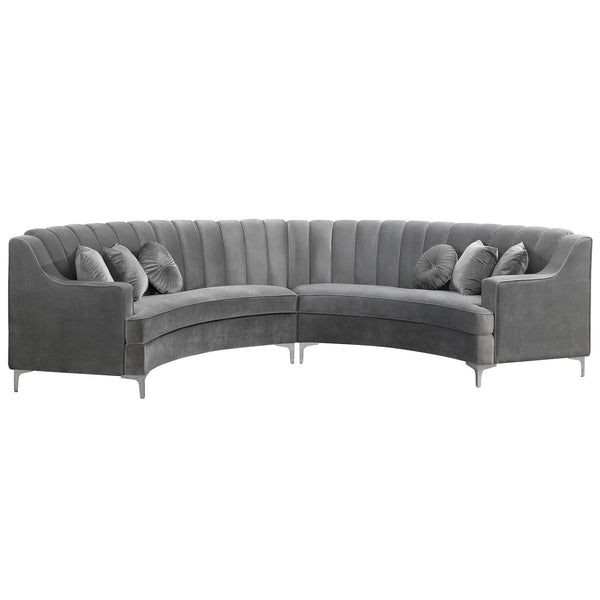 141.34" Oversized L-Shaped Curved Sectional Sofa