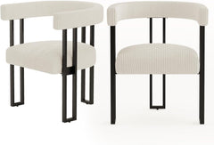 Upholstered Dining Chairs with Metal Legs