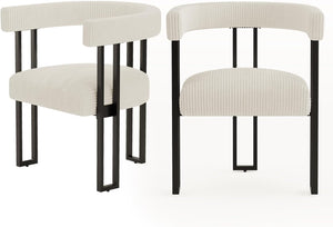 Upholstered Dining Chairs with Metal Legs