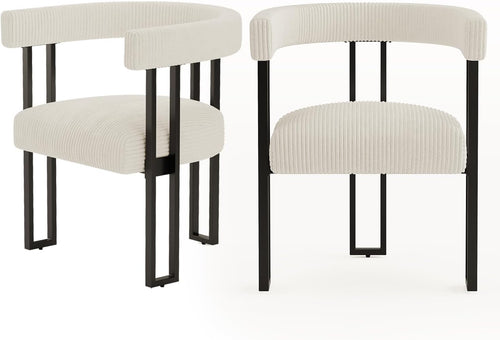 Upholstered Dining Chairs with Metal Legs