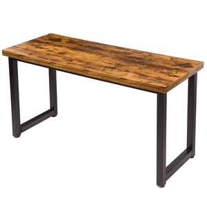 59-Inch Large Office Desk with Metal Frame and Thick Desktop