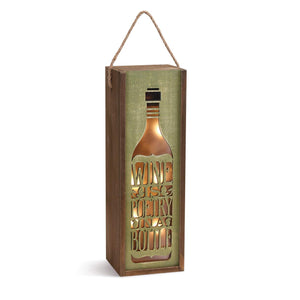 Wine Themed LED Lantern Gift Bag