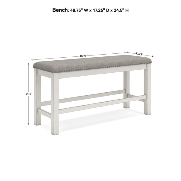 Counter Height Dining Bench with Cushioned Seat