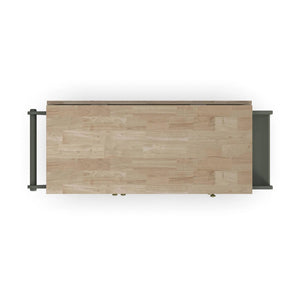 Rolling Kitchen Island Cart with Drop-Leaf Breakfast Bar