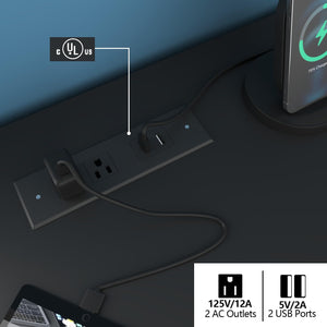 9-Drawer Dresser with LED Lights & Charging Station