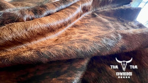 Dark Brindle Cowhide Rug 6x6