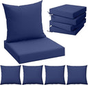 Outdoor Chair Cushions Set of 4 – 24x24 Waterproof Patio Seat & Back Cushions