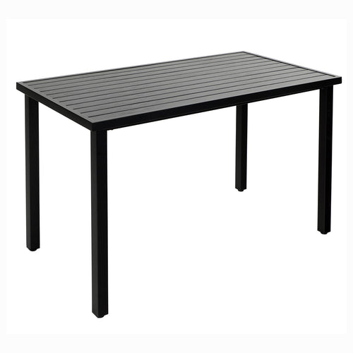 Outdoor Bar Table – Metal Counter Height with Wood Grain Top